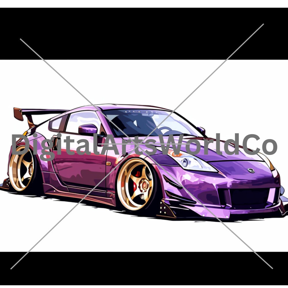 JDM Sports Car Png, Nissan 350z Clip Art Bundle Pack , JDM Cars Clipart