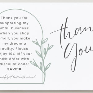 Business THANK YOU CARD | personalized | packaging