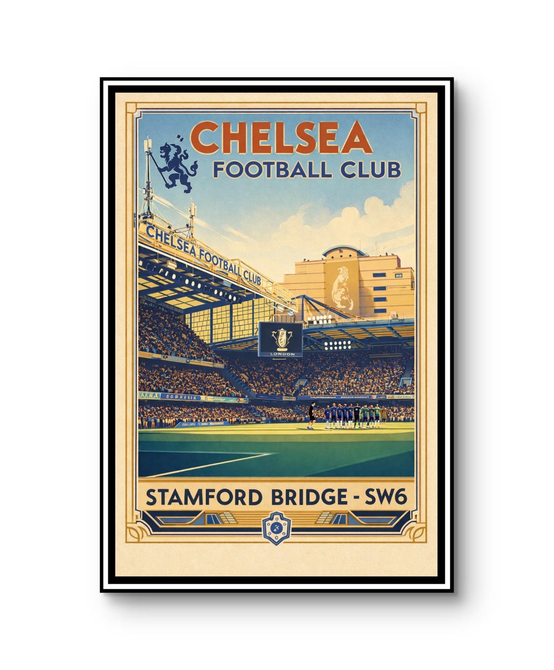 Chelsea FC Stamford Bridge Metal Sign – Art Deco - Etsy