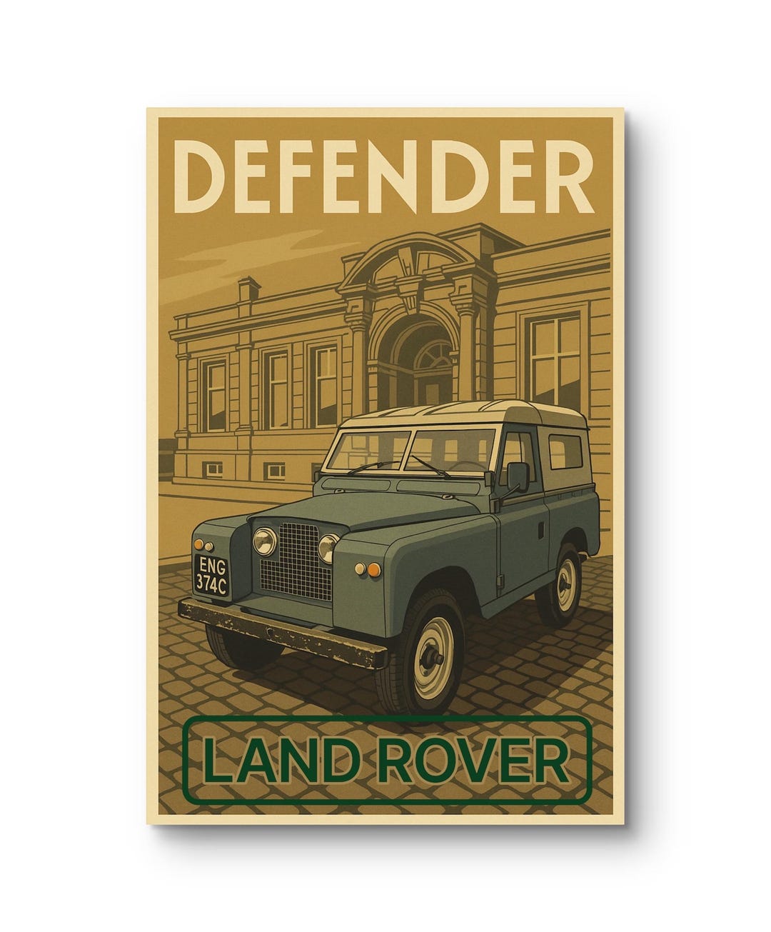 Land Rover Defender Metal Sign – Art Deco British Travel Poster - Etsy