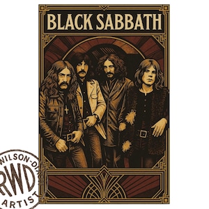 Metalowy szyld ścienny Black Sabbath Ozzy | Art Deco