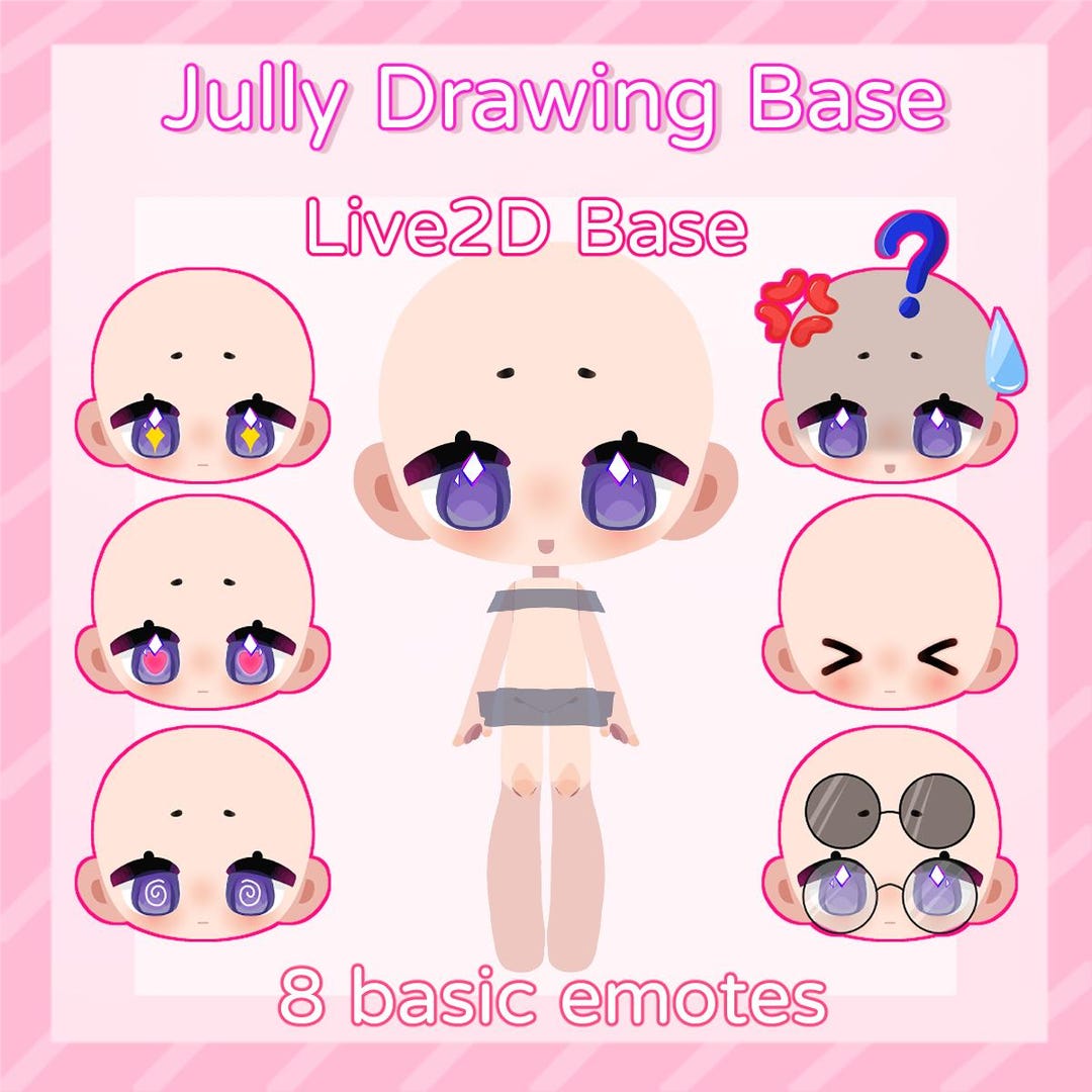 Commercial Live2d Art Base P2u Drawing Base - Etsy