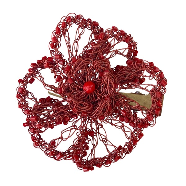 Lisa Toland hand crocheted hair clip