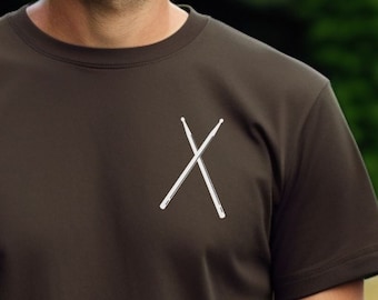 Drumsticks T-shirt, T-shirt for drummers, gift for drummers, T-shirt made of 100% cotton