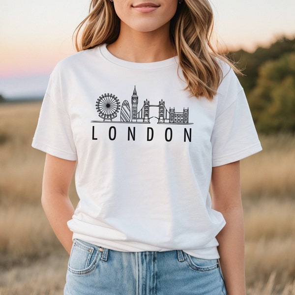 London Tshirt, London Skyline Tshirt, British Shirt, Unisex Tshirt