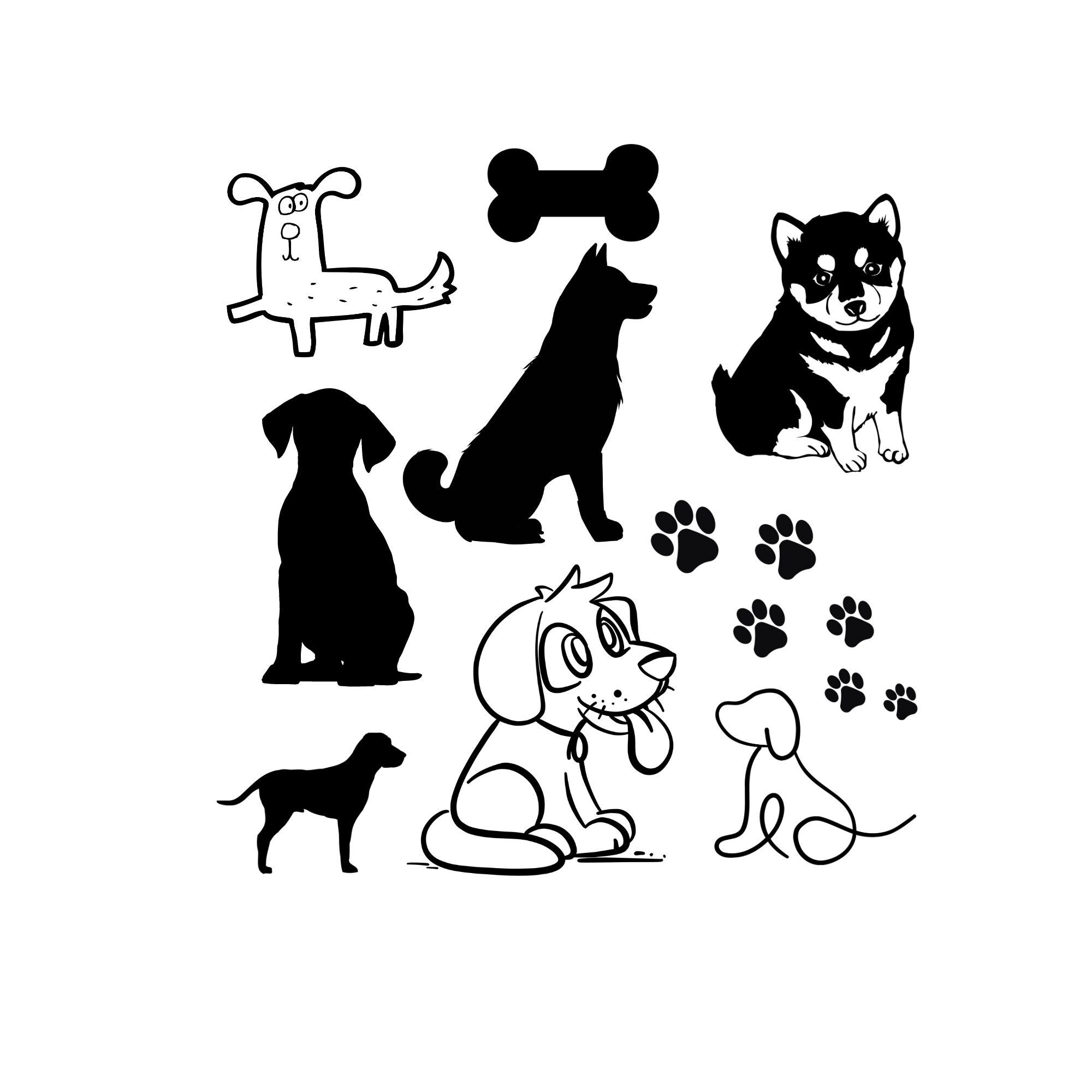 Dog Silhouette, Dog Svg, Dog Head Svg, Dog Face Svg ,dog Cut Files, Dog