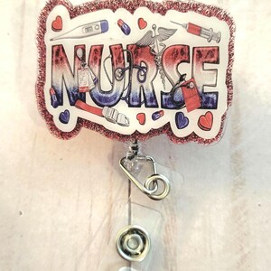 Patriotic - Nurse Retractable Badge Reel