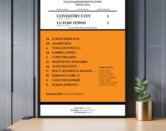 Luton Town - Championship Playoff Final Print