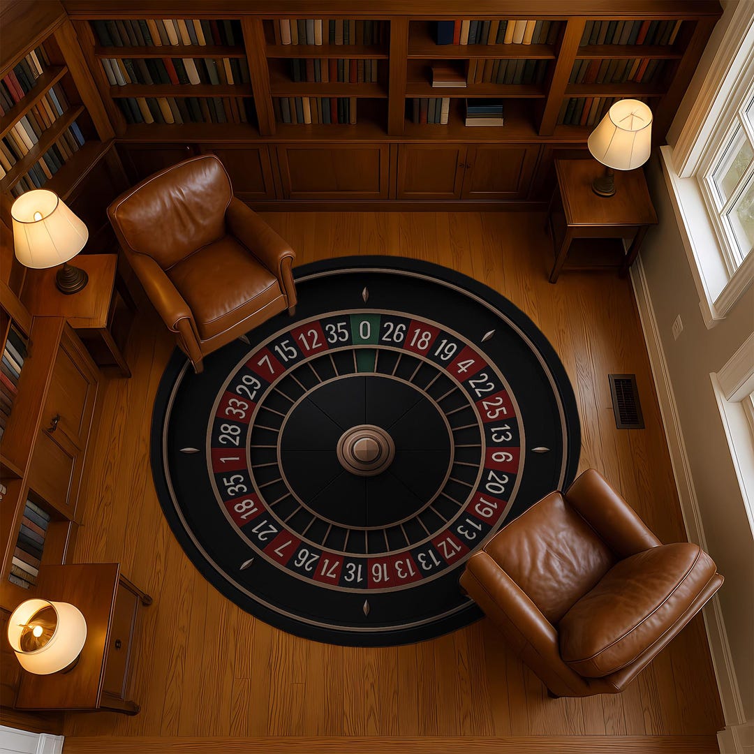 Roulette Rug Casino Roulette Wheel Rug: Game Night Bar Lounge Decor - Etsy