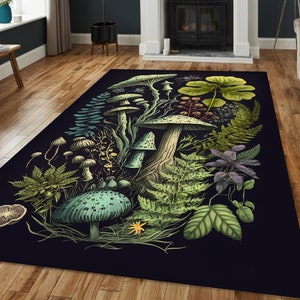 Pilz Akzent Teppich: Boho Trippy Dekor, Geschenk für Naturliebhaber