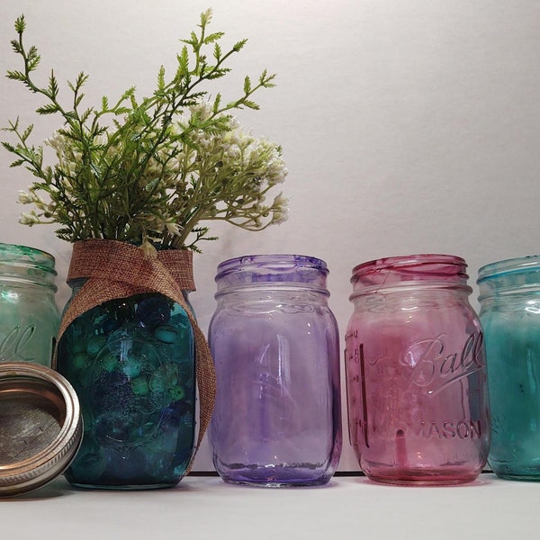 Colored Mason Jars Etsy