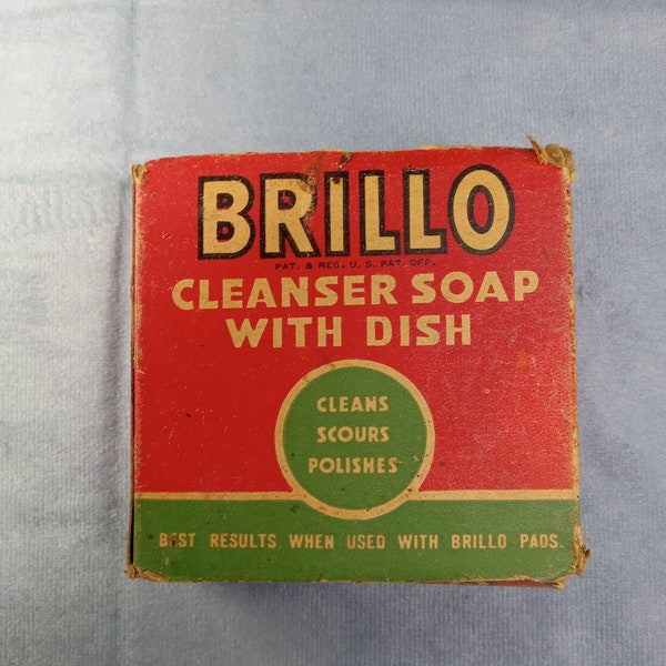 Vintage Brillo Soap and Dish in box