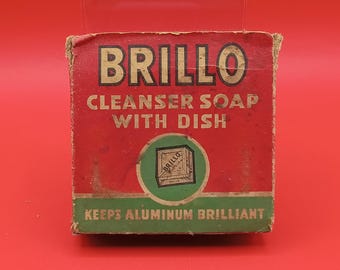 Vintage Brillo Soap and Dish in box