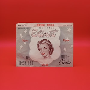 Elinet hair net envelope only 1940s era