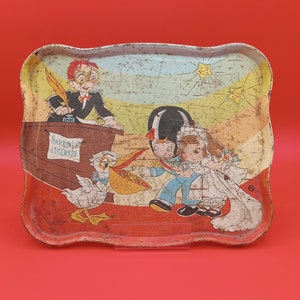 Taca metalowa Vintage Ohio Art Licencje małżeńskie