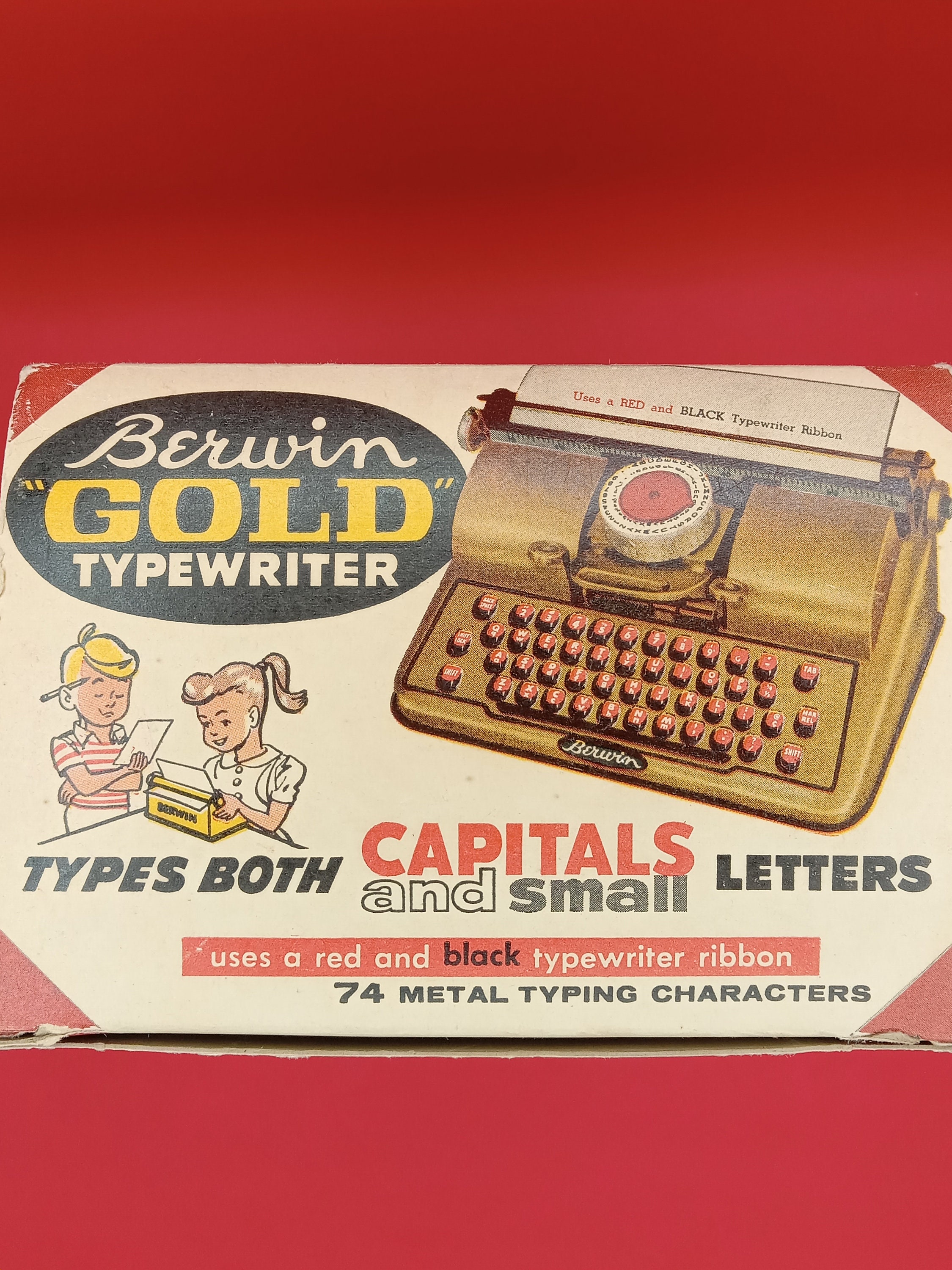 1950s Berwin Gold Working Toy Typewriter in Original Box - Etsy