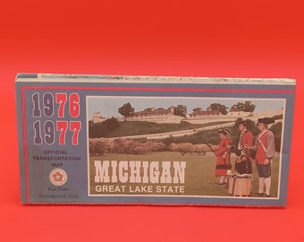 Bicentennial Michigan Map 1976-1977