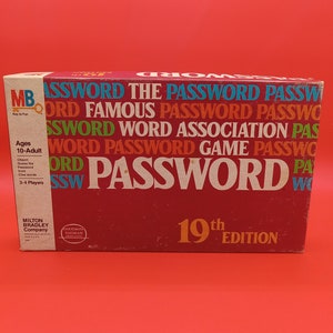 1962 Milton Bradley Password game