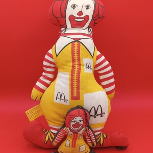 Vintage stuffed Ronald McDonald and mini Ronald 1970s