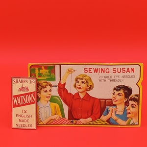 Vintage Sewing Susan Nähnadel Set und Watson's English made Nadeln