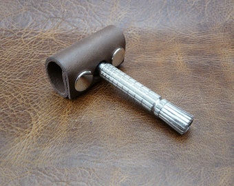 Safety razor leather cover