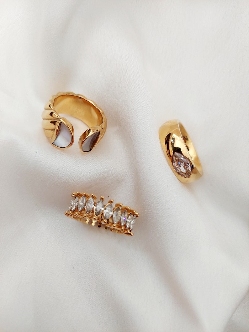 gold ring, stackable ring image 2