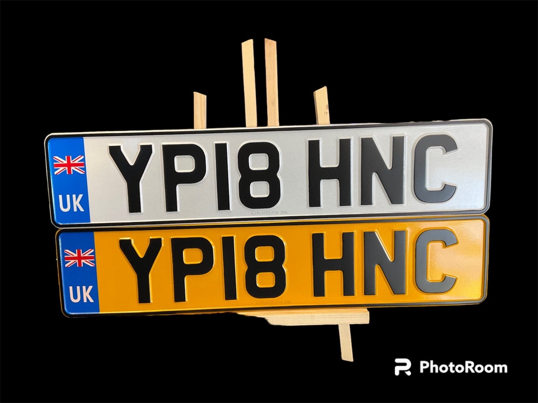 A Pair Pressed Aluminium Number Plates Fully Road Legal and Etsy
