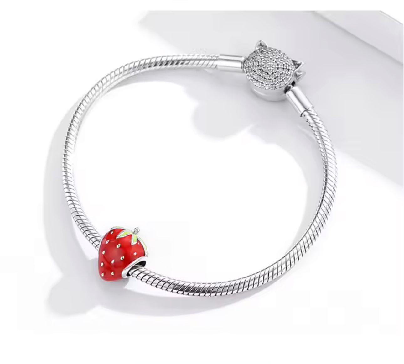 Collana in argento con Quarzo Verde Fragola-9775KX | Gioielli
