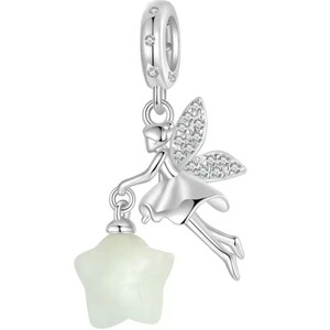 Magical Fairy Pendant Charm for a Bracelet and Necklace, S925 Sterling Silver
