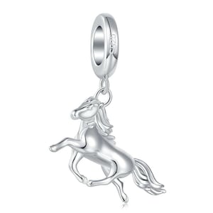 Horse Charm, Unicorn Charm for Bracelet and Necklace, S925 Sterling Silver