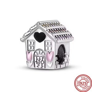 Home Charm for a Bracelet and Necklace, S925 Sterling Silver