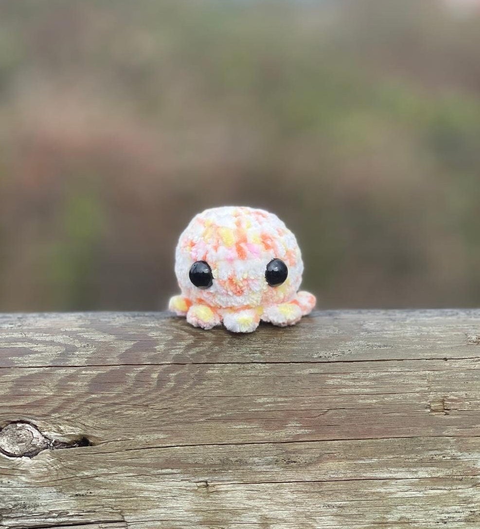 Multi-color Pocket Octos Pocket Octo Plushie Handmade Crochet Plushie ...