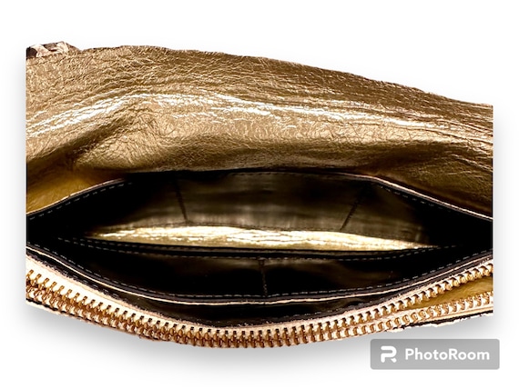 Genuine Python Snakeskin Clutch: Off-White & Grey… - image 5