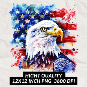 USA Patriotic Eagle Flag PNG, Printable Sublimation, 4th of July digital print, veterans day clipart, Digital Download,Commercial Use