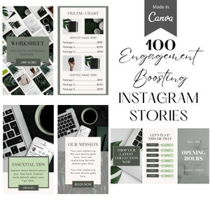 100 Instagram Story Templates, Small Business Templates, Small Biz, Content Creation Tools