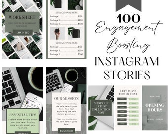 100 Instagram Story Templates, Small Business Templates, Small Biz, Content Creation Tools