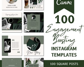 Instagram Post Templates, Instagram Business Template, Business Templates, Engagement Posts, Instagram Template Coach, Instagram Template