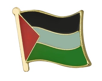 Palestine Flag Pin Lapel Jacket Backpack Book Bag Hat Tie Pin  Metal and Enamel Palestinian National Country