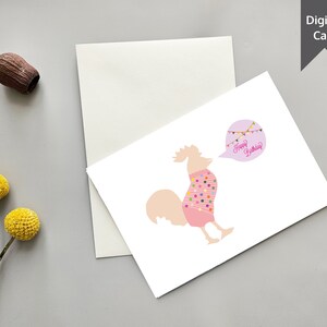 Printable Chicken Birthday Card | Happy Birthday Digital Printable Card | Cute Birthday Card | Farm Animal Birthday Card | Instant Download