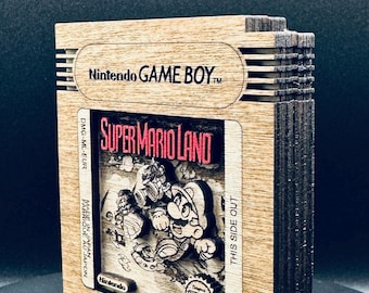 Super Mario Land - Cartucho de madera / Gameboy / Hecho a mano - Decoración para juegos