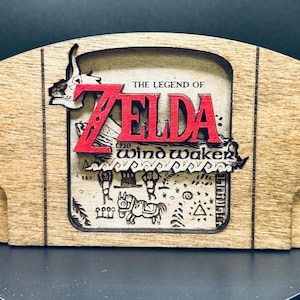 ゼルダの伝説 風のタクト 木製カートリッジ | N64 | ハンドメイド - ゲーム用装飾品