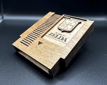 La Leyenda de Zelda - Cartucho de madera / NES / Hecho a mano - Decoración para videojuegos
