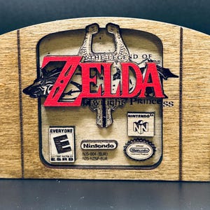 ゼルダの伝説 トワイライトプリンセス - 木製カートリッジ | N64 | ハンドメイド - ゲーム用装飾品