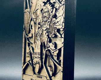 Monkey.D.Luffy ST21-001 - Cartucho de madera / One Piece TCG / Decoración hecha a mano