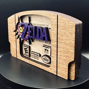 The Legend of Zelda - Majora’s Mask - Wooden cartridge | N64 | Handmade - Gaming decor