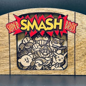 大乱闘スマッシュブラザーズ - 木製カートリッジ | N64 | ハンドメイド - ゲーム用装飾品