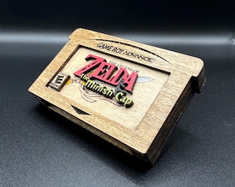 La leyenda de Zelda - The Minish Cap - Cartucho de madera / Gameboy Advance / Hecho a mano - Decoración para juegos