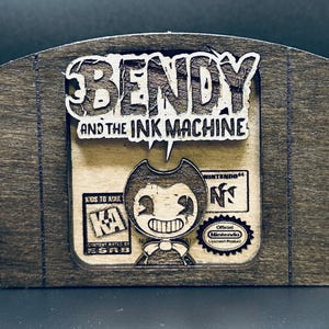 Bendyとインクマシン - 木製カートリッジ | N64 | ハンドメイド - ゲーム用装飾
