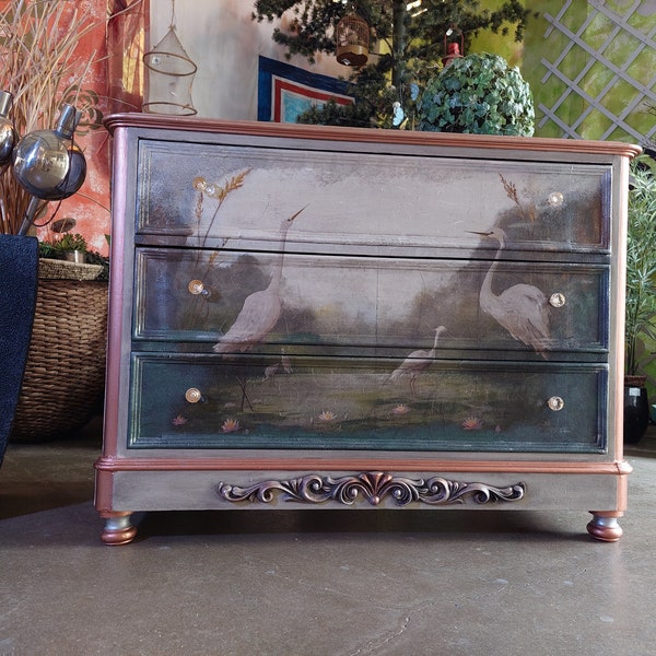 Solid Wood Chest of Drawers Etsy
