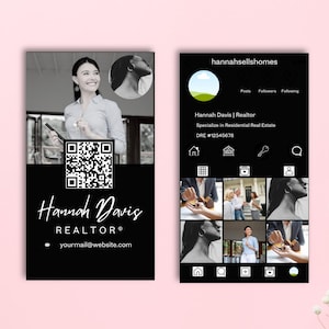 Modèles Instagram pour cartes de visite sur toile | Modèles de cartes de visite QR Code Carte de visite QR code Carte de visite Instagram